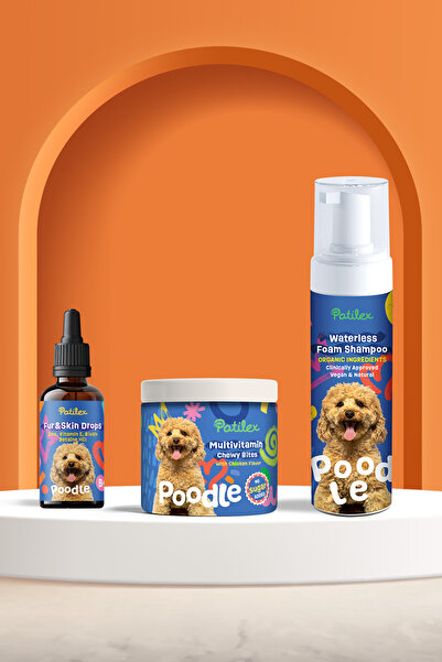 Patilex Poodle Köpekler için Multivitamin Ödül Maması, Toy Yavru Yetişkin Dostlara Uygun Ödülü Vitaminleri