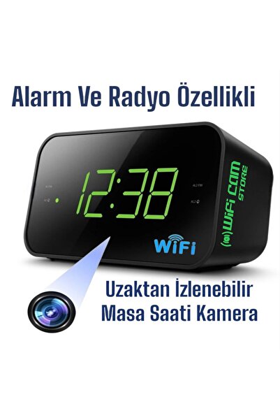 WİFİCAM Masa Saati Kamera Radyolu Ve Alarmlı Dijital Lookcam App