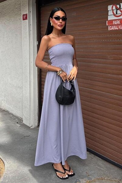 Genel Markalar eyesof Göğsü Gipeli Straplez Elbise 2878