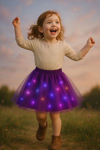 Beryka Led Lighted Tutu Skirt Special for Princesses Fairytale Elegance! _ 2-10 Years Old Girl Is Unlined