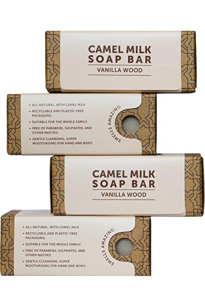 THE CAMEL SOAP مصنع طبيعي - مطحون عربي - 4 × خشب الفانيليا