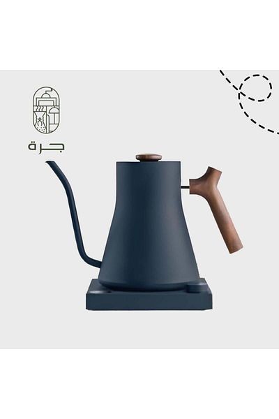 Jarrah Philo 900ml Electronic Kettle with Wooden Handle in Navy Blue from Jar