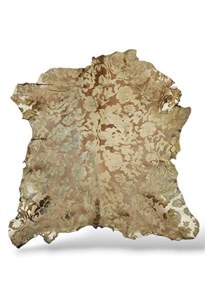 Ottoman Pouffe Art Deco Eskitme Stil Hakiki Gerçek Dana Deri Post 73x81cm