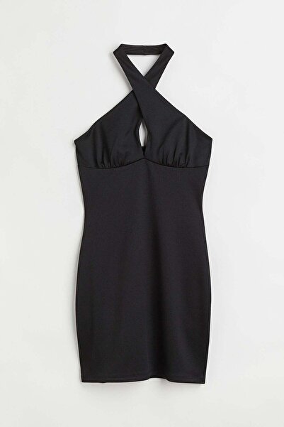 H&M Ribbed halterneck dress
