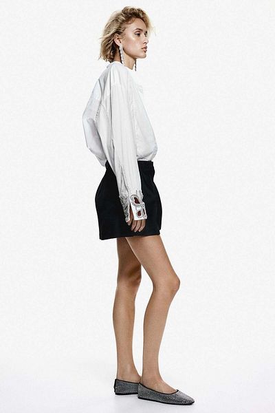 H&M Pleat-detail shorts