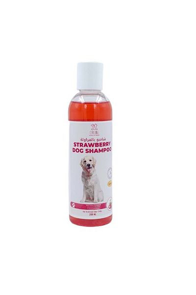 Caline Strawberry Dog Shampoo – Sweet & Gentle Cleaning Formula, 200ml Bottle