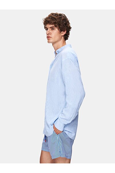 Ltb Regular Uzun Kollu Mavi Gömlek