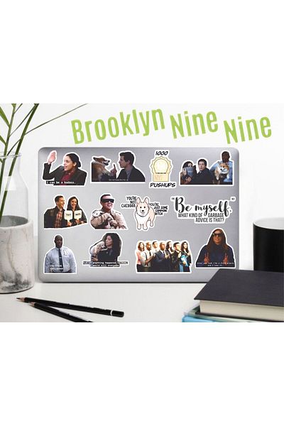 hediyenebak Brooklyn Nine-Nine Series 2 Sticker Set |   Laptop Agenda Tablet Phone Notebook Sticker Bullet Journal
