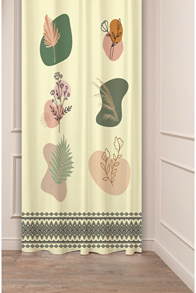 GREENDECOR مزهرية بوهيمية بنمط أوراق الزهور بتصميم خاص مطبوعة رقميًا (جناح وا...