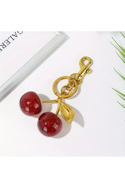 BALEZA Cherry Figured Bag Charm / Keychain