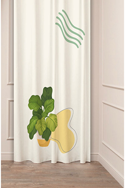 GREENDECOR مزهرية بوهيمية بنمط أوراق الزهور بتصميم خاص مطبوعة رقميًا (جناح وا...