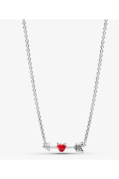POSEİDONS JEWELLERY Poseidons Jewellery Ok Ve Murano Camı Kalp 925 Ayar Minim...