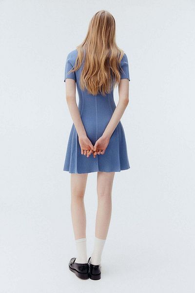H&M Rib-knit flared-skirt dress