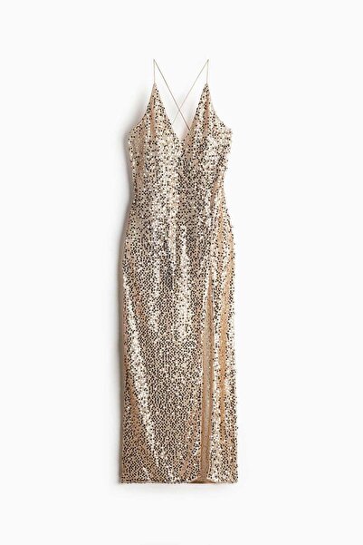 H&M Sequined net dress