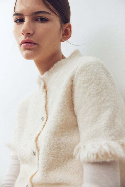 H&M Bouclé-knit cardigan