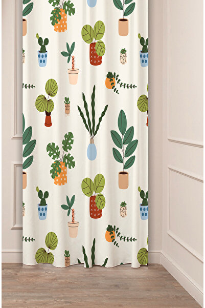 GREENDECOR مزهرية بوهيمية بنمط أوراق الزهور بتصميم خاص مطبوعة رقميًا (جناح وا...