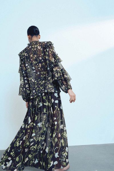 H&M Chiffon maxi skirt