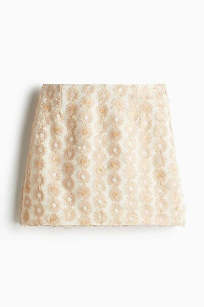 H&M Appliquéd mini skirt