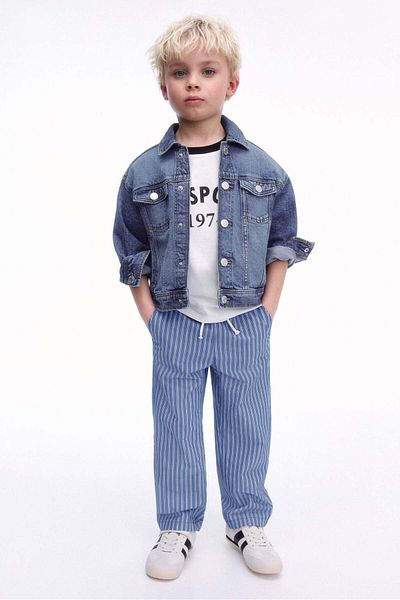 H&M Cotton poplin trousers