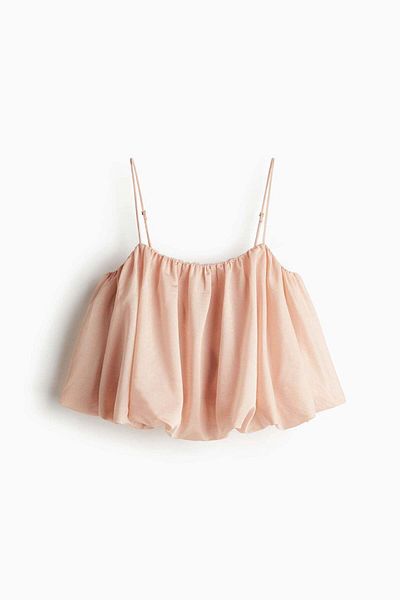 H&M Bubble-hem strappy top