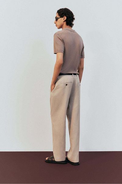 H&M Relaxed Fit linen-blend trousers