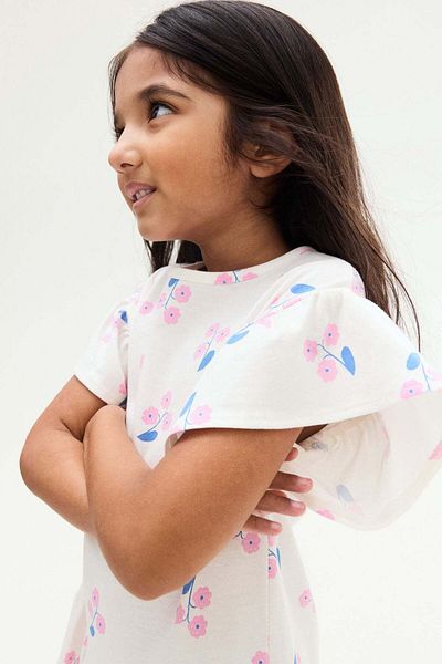 H&M Flutter-sleeved cotton dress