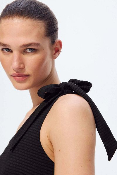 H&M Padded-cup one-shoulder swimsuit