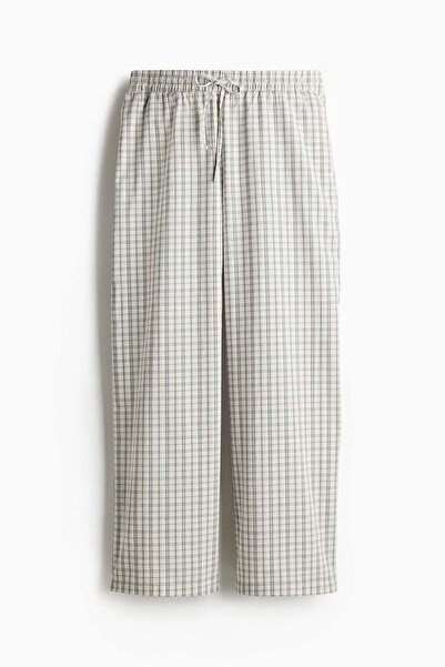 H&M Seersucker drawstring trousers