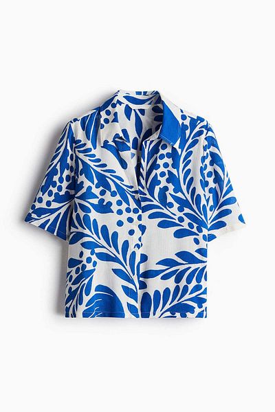 H&M Crinkled Viscose Shirt
