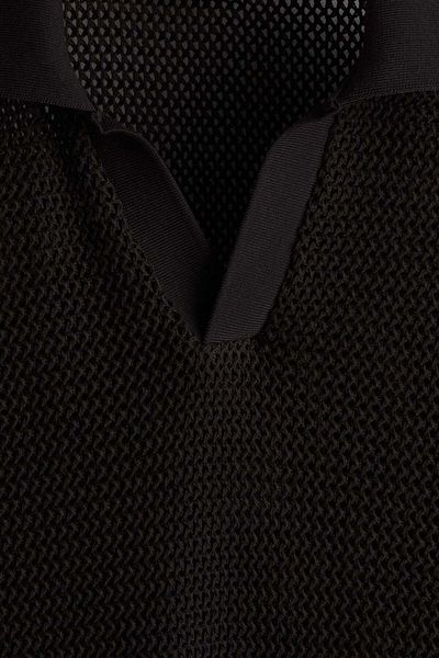 H&M Regular Fit Hole-knit polo shirt