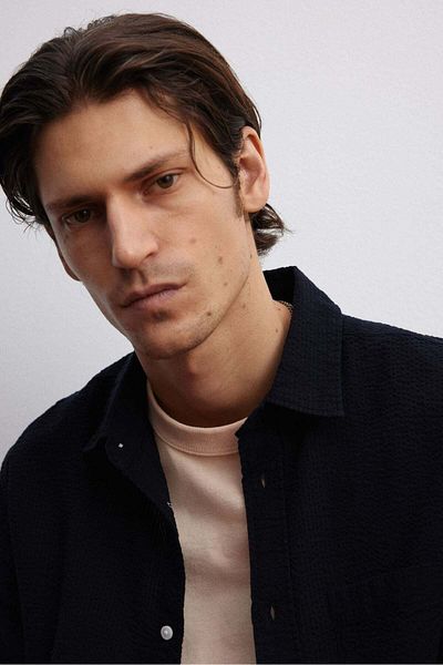 H&M Loose Fit Seersucker shirt