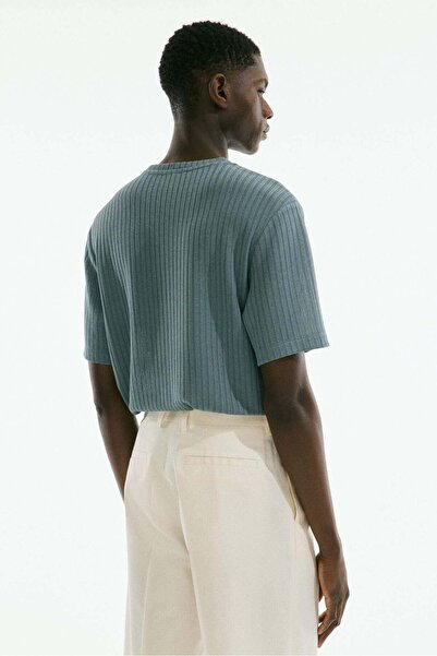 H&M Regular Fit Rib-knit T-shirt