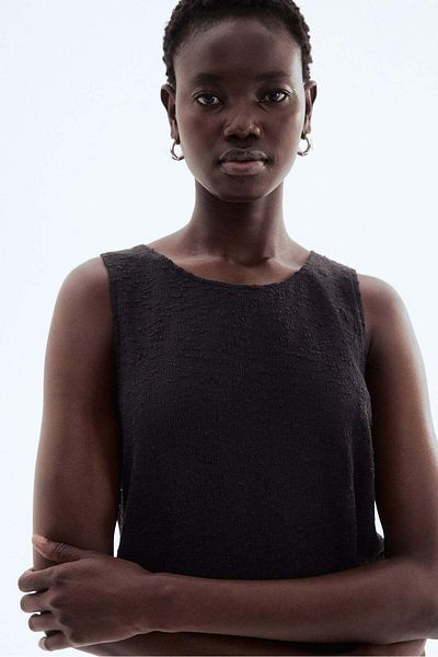 H&M Textured-knit Vest Top