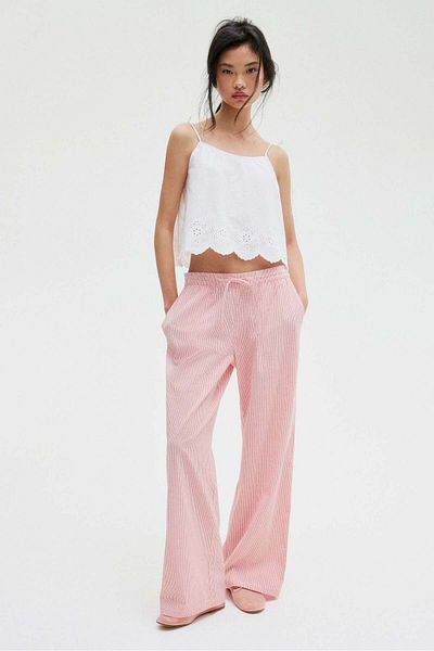 H&M Seersucker Drawstring Trousers