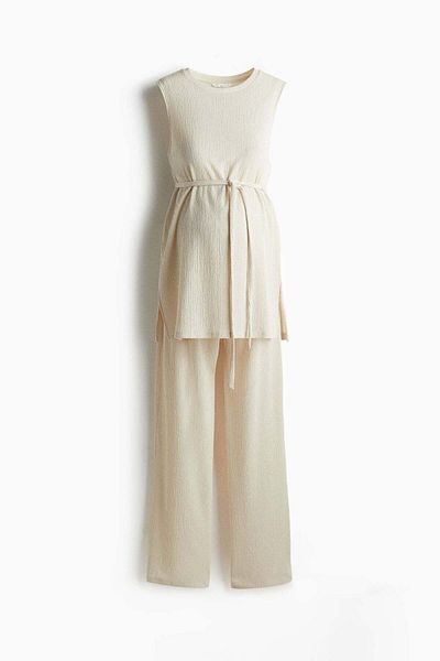 H&M MAMA 2-piece textured jersey set