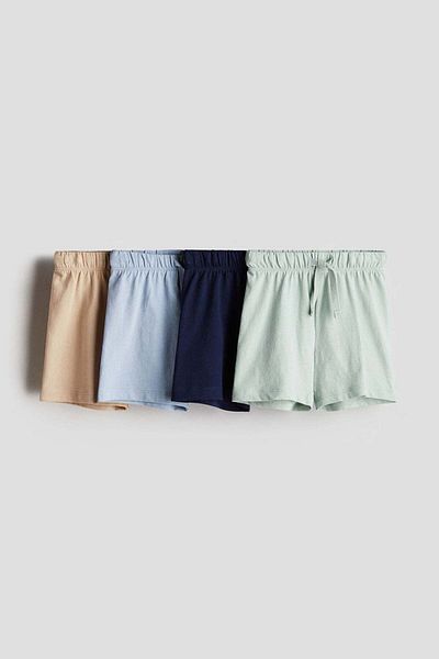 H&M مجموعة من 4 شورتات جيرسي