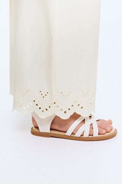 H&M Broderie Anglaise Cropped Trousers