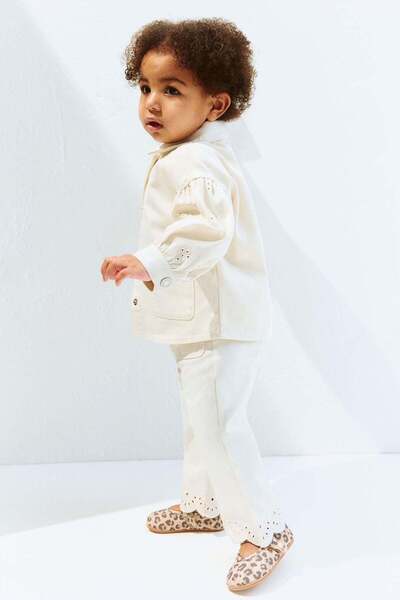 H&M Flared cotton twill trousers