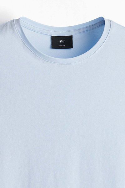H&M Round-neck T-shirt Slim Fit