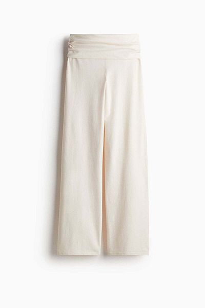 H&M Foldover-waist jersey trousers