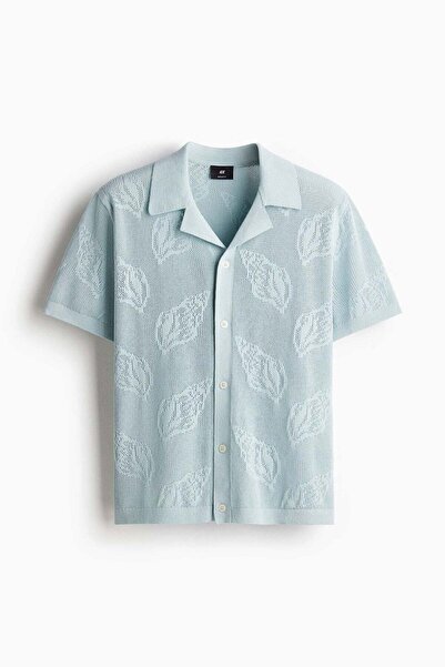 H&M Regular Fit Jacquard-knit resort shirt
