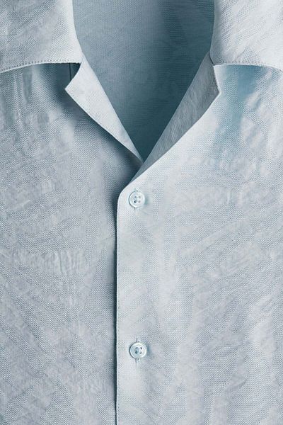 H&M Regular Fit Jacquard-weave resort shirt