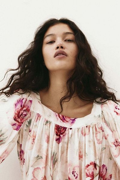 H&M Balloon-sleeved tunic dress