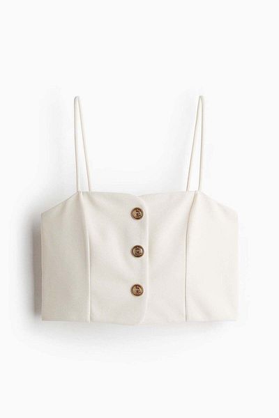 H&M Cropped strappy top