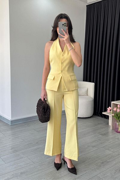 ECEMİ Leila Yellow Vest Pants Set