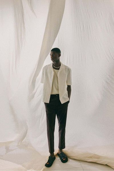 H&M Regular Fit Cropped cotton trousers