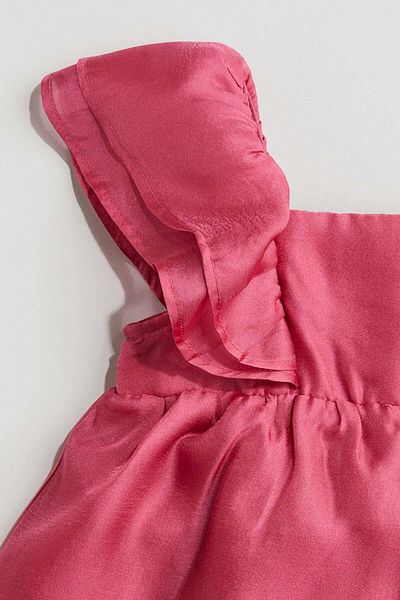 H&M Flounced satin dress