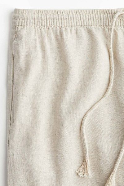 H&M Linen-blend drawstring trousers