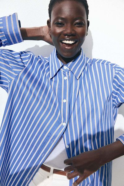 H&M Oversized Poplin Shirt