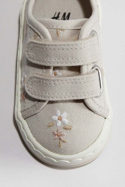H&M Embroidery-detail canvas trainers